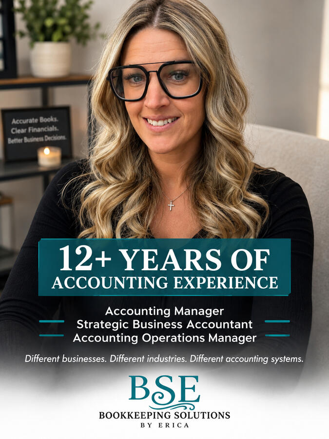 Erica, owner of Bookkeeping Solutions by Erica, with more than a decade of accounting experience